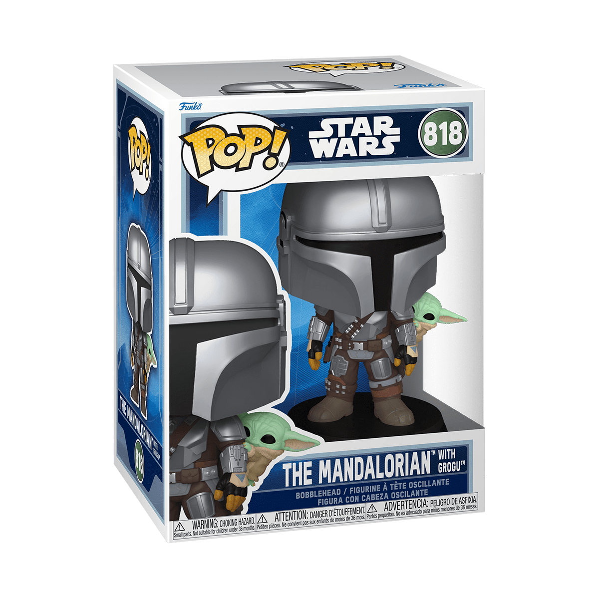 Funko POP! Star Wars: Mandalorian & Grogu - Mandalorian with Grogu Collectible Vinyl Figures